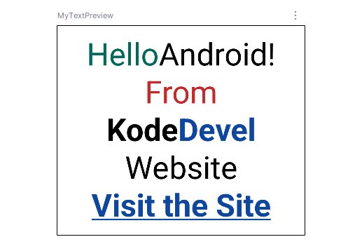 تصویر نهایی استایل‌دهی متن با AnnotatedString