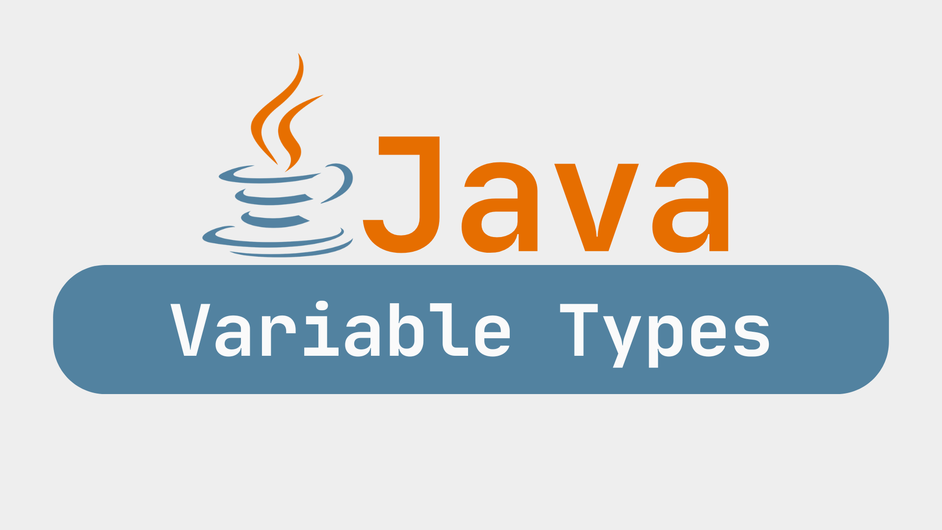انواع متغیر ها در جاوا
